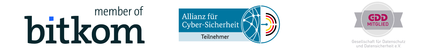 Memberships with Bitkom, Alliance for Cyber Security, and GDD.